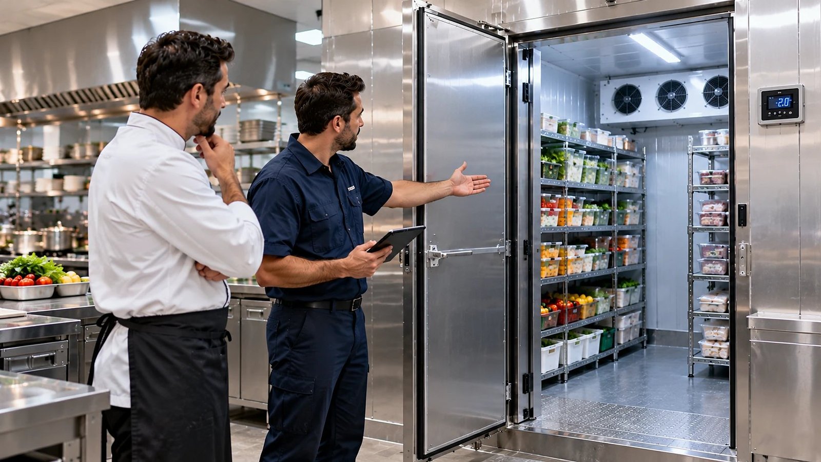 Cold room handover to a Dubai chef