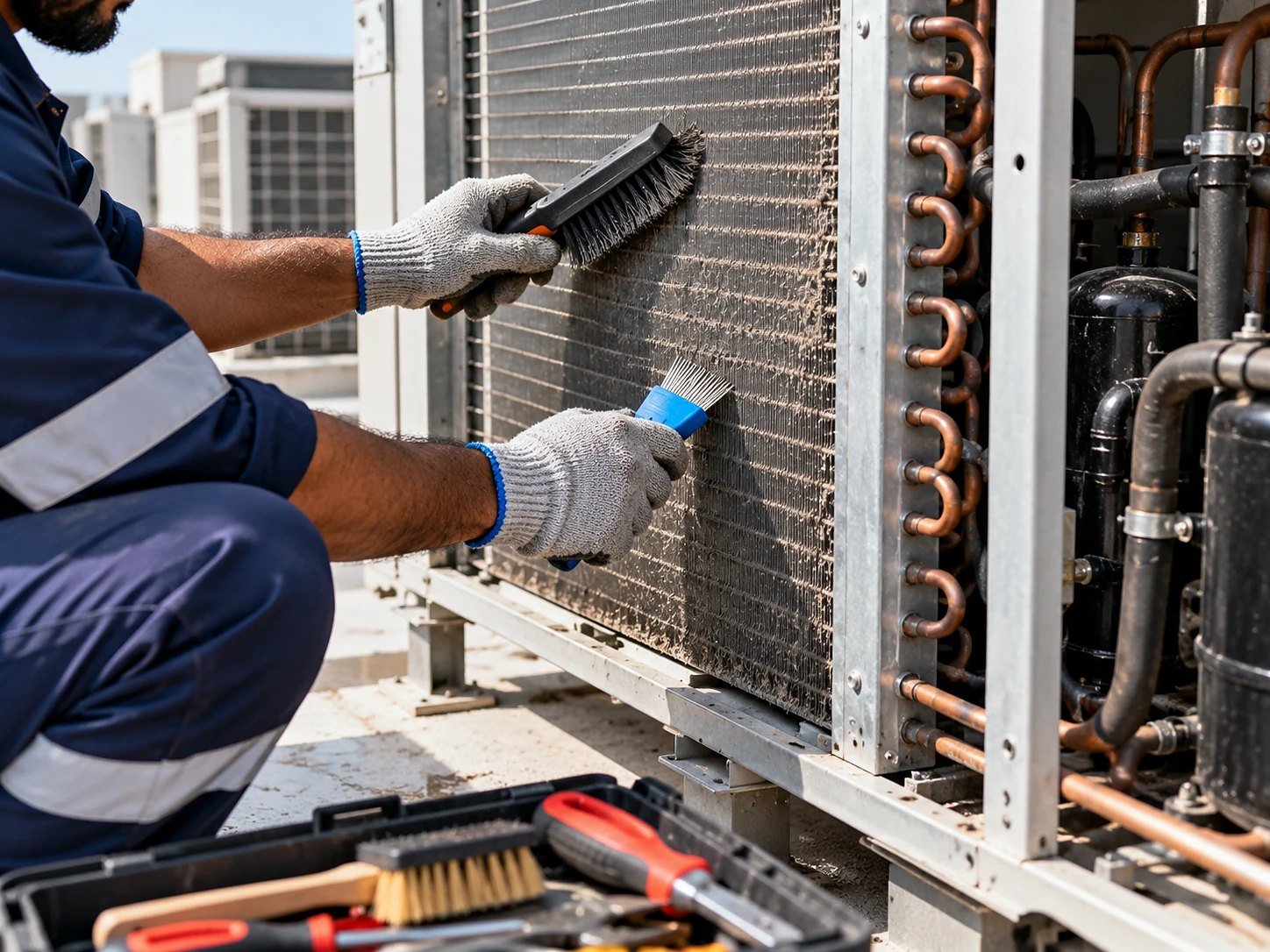 Condenser coil cleaning